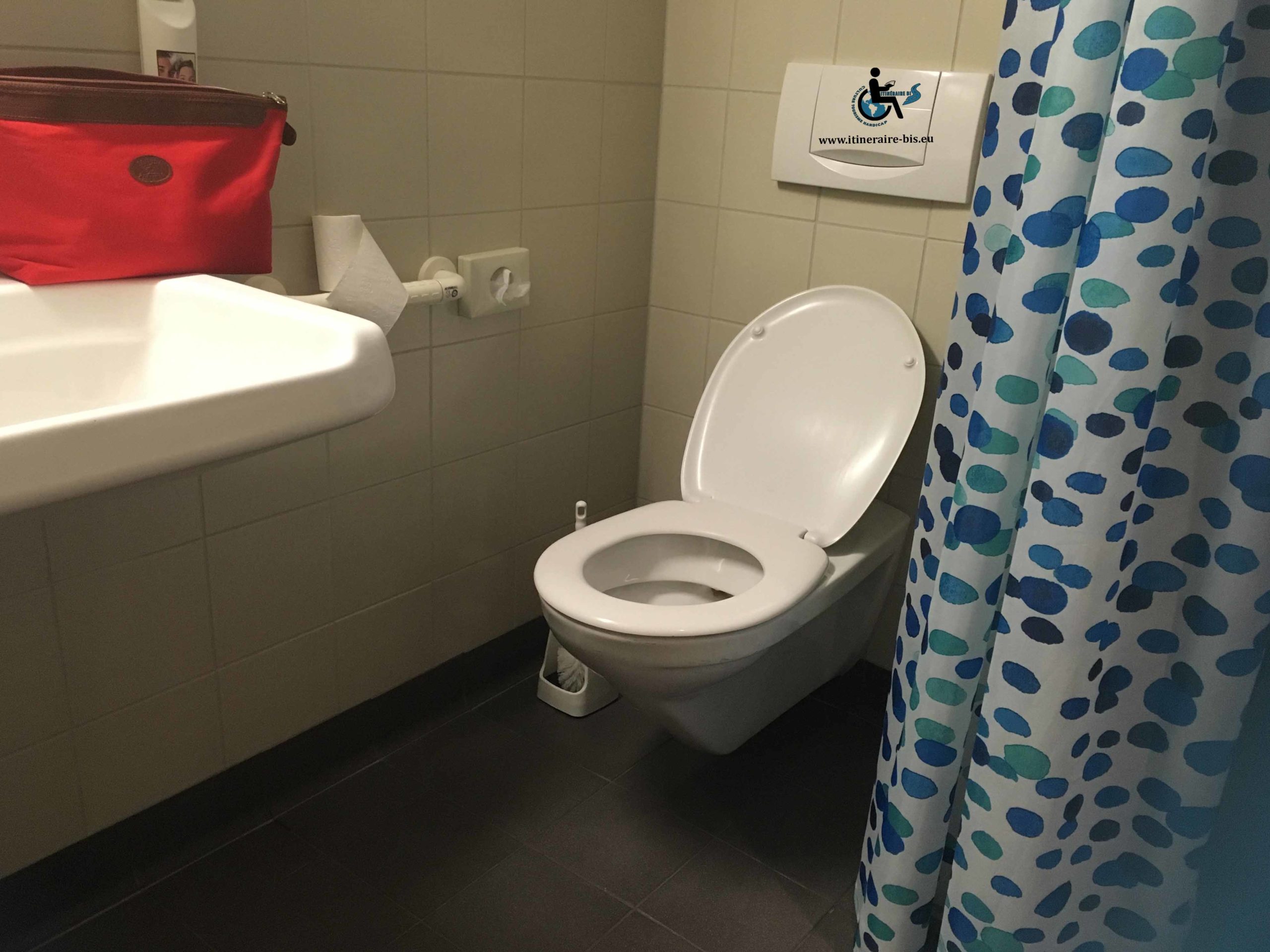 Toilette réhaussé et lavabo plat
